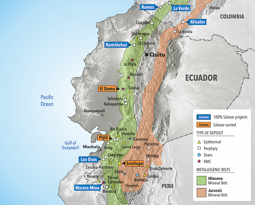 Adventus Mining e Salazar Resources avançam com 3 projetos no Equador