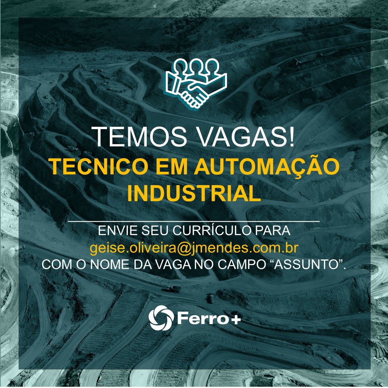 Ferro+ Mineração abriu vaga para técnico em automação industrial