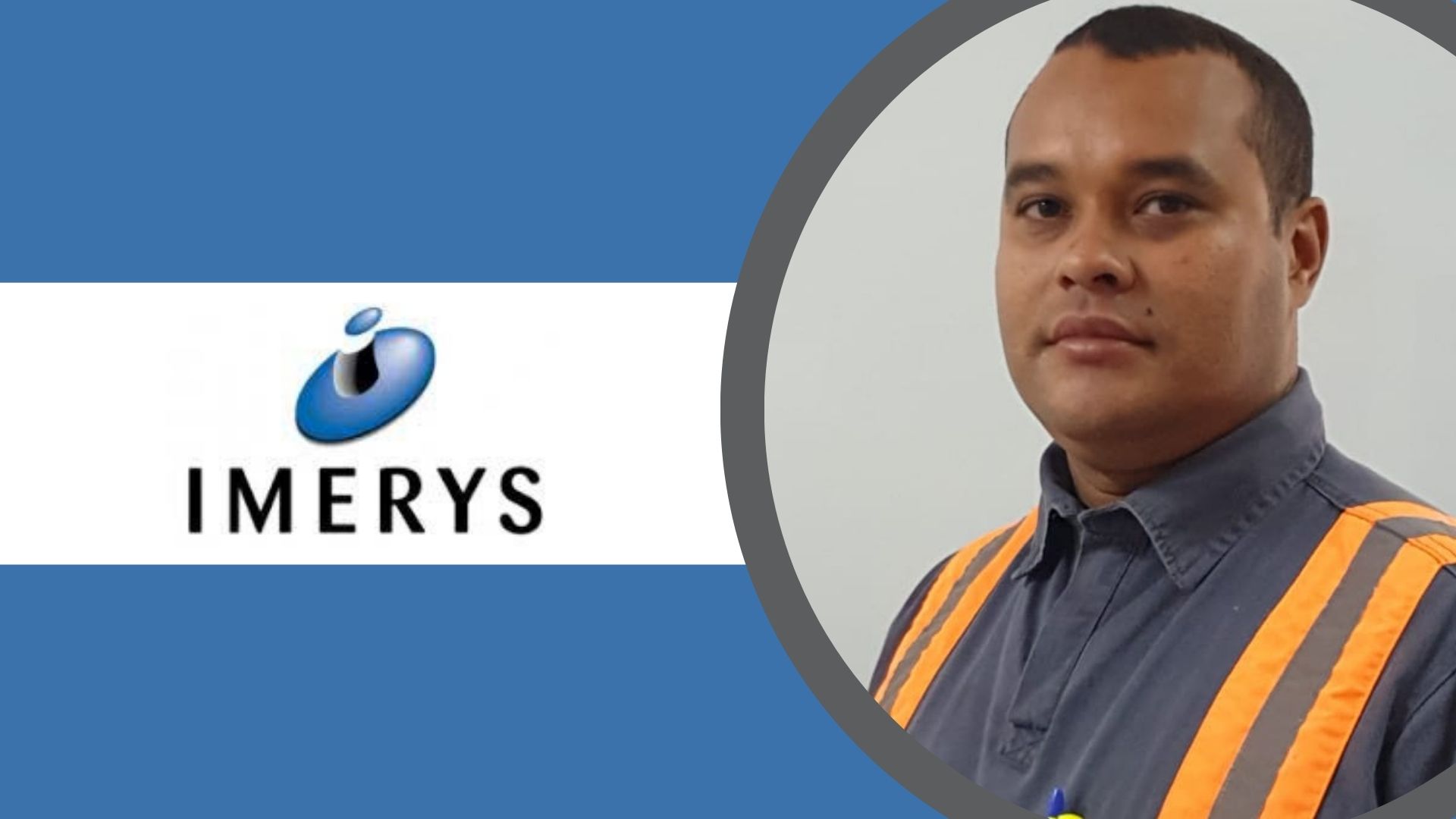 Josimar Ramos, Supervisor de Manutenção Mecânica da Imerys, concorre na premiação com o projeto “Desenvolvimento de tecnologia para aumento da eficiência dos aeroclassificadores em planta de carbonato de cálcio”.